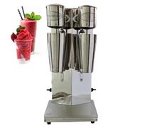 Machine à Milkshake Commerciale, Mixeur à Milkshake Électrique avec Interrupteur à Double Vitesse, Lame Papillon, Pieds en Caoutchouc, Blender en Acier Inoxydable pour Smoothies Lait e Double-head US