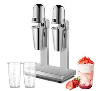 Machine à milkshake électrique, 800 ml, mélangeur automatique double cylindre, machine à milkshake double tasse 2 en 1 pour milkshake, thé au lait, jus, smoothie, usage domestique et commercial