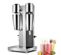 Machine à milkshake en acier inoxydable avec double contrôle de vitesse pour cafés, bars et salons de thé, design à double tête