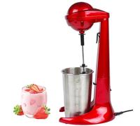 Machine à milkshake rétro 100 W, mousseur électrique avec tasse en acier inoxydable de 500 ml, 2 réglages de vitesse pour milk-shakes, cocktails, frappes et omelettes
