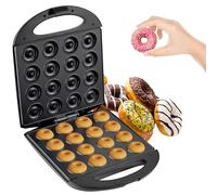 Machine À Mini-donuts Électrique 1400W, Double Face Chauffante, Pour 16 Mini-donuts, Revêtement Antiadhésif, Pour Le Petit-déjeuner Et Le Dessert, Contrôle Automatique De La Température