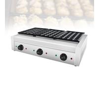 Machine à Mini Pancakes-Appareil à Takoyaki Professionnel,Machine à Poffertjes-Acier Inox Chauffage Rapide Nettoyage Facile pour Grande Cuisine Commerciale et Cafétéria(84)