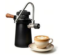 Machine à mousse à café, mousseur à lait, machine à mousser à l'eau bouillante à la vapeur, avec 2 buses de vapeur/manomètre d'air, pour cuisinière à flamme nue/chauffage à induction