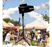 Machine À Mousse Fête 1000W, Canon A Mousse, Bubble Machine 6-8m, Couverture 80m², Tête Vibrante Haut/Bas, Pour Jardin, Intérieur, Anniversaires, Mariage(Black)