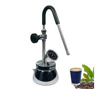 Machine à mousser Le Lait à la Vapeur, Bouilloire en Acier Inoxydable, buse à 3 Trous, tête réglable à 360°, soupape de surpression, mousseur à Lait Amovible pour Flamme Nue, Chauffage