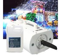 machine à neige artificielle à led pour evenements, décoration noël - capacité 550ml - 5l de liquide inclus - g002gss