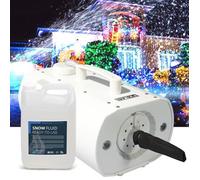 Machine à neige artificielle à LED pour Evenements, Décoration Noël - Capacité 550ml - 5L de liquide INCLUS - FXLAB G002GSS