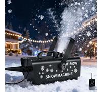 Machine à Neige avec Commande Manuelle et télécommande sans Fil, Canon a Neige Artificielle 800 W, Machine à Flocons de Neige Portable pour Effets spéciaux de fêtes, Mariages et s
