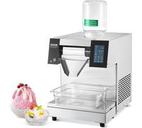 Machine à neige commerciale VEVOR, 260 kg/24 heures, acier inoxydable, machine électrique à faire des cônes de neige avec système de refroidissement par air et écran LCD tactile