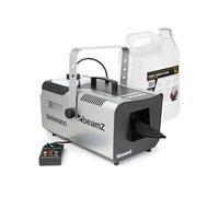 BeamZ Snow 1800 Machine à Neige 1800W avec 5 Litres de Liquide, Effet Flocons de Neige Très Réaliste, Réservoir 2,5L, Télécommande Filaire 3m, Ne laisse Pas de Traces, Ambiance Hivernale