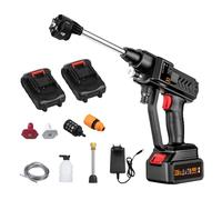 Machine à nettoyer,Funien Laveuse électrique sans fil 60 bars 300 W, machine à laver haute puissance avec batterie rechargeable, buses 5 en 1 pour le nettoyage des sols de clôture de voiture, arrosag