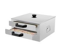 Machine à nouilles de riz à double couche en acier inoxydable 304 avec plateau à tiroir supplémentaire, rouleau de nouilles chinoises cuites à la vapeur