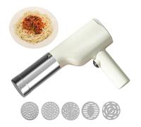 Machine À Nouilles Électrique - 200 G ABS 7,4 V, Extrudeuse De Pâtes Sans Fil, Presse À Pâte Automatique, Appareil De Cuisine | Spaghetti Fresh Interchangeable Die Portable Rechargeable Cuisson