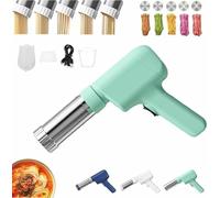 machine à nouilles portable, Machine à pâtes sans fil 5 en 1, presse-nouilles automatique for la maison, moules(Green)