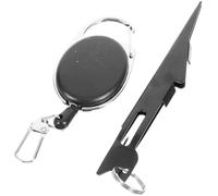 Machine à Nœuds D'hameçons Compacte en Acier Inoxydable pour Ligne de | Kit de Nouage Noir Porte-clés, Usage Mouche et Rangement, pour Hameçon et Fil