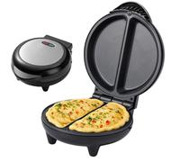 Machine à omelette électrique à double zone, cuiseur à omelette antiadhésif de 1000 W, machine à petit-déjeuner compacte pour la cuisine à domicile, le dortoir et les voyages