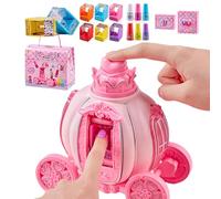 Machine à Ongles Chariot Enfant - Jouet de Maquillage Symbolique pour Filles | Set d'ongles Multifonctionnel déverrouillage Un | Set cosmétique pour Anniversaire, Voyage en Classe, 6