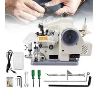 Machine à ourler professionnelle pour point aveugle, 10 aiguilles à coudre et à broder portable pour modification de pantalon, haute vitesse 1200 tr/min avec pédale