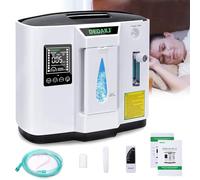 Machine à oxygène 1-7 L/min avec contrôle de réglage du temps - Idéale pour la maison et les voyages, télécommande sans fil, équipement de soins personnels et de santé