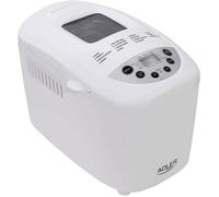 Adler Machine à pain AD6019 – 15 programmes, sans gluten, minuteur, pétrissage, 850W, blanc