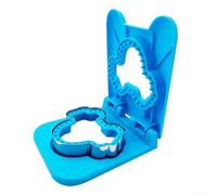 Machine à pain à sandwich en acier inoxydable avec coupe-bord intégré pour sandwichs sans croûte anti-fuite, compatible avec tous les types de pain et passe au lave-vaisselle (bleu)