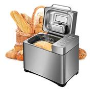 Machine à pain Acier Inoxydable Automatique 19 Programmes Entièrement Sans gluten Pour confiture, yaourt, compartiment à ingrédients, poêles en céramique 650W 1000G