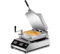 Machine à pancakes commerciale, gaufrier de 2800W, plaque de cuisson double face, contrôle précis de la température, matériau en acier inoxydable, adapté pour un usage domestique, petits restaurants e