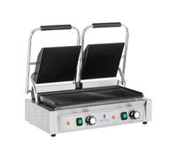 Royal Catering Machine à panini double - 3 600 W - Rainurée RCPKG-3600-R
