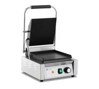 Royal Catering RCPKG-1800-M Machine À Panini Toaster Électrique Plancha Électrique Professionnelle Rainurée + Lisse 1 800 W