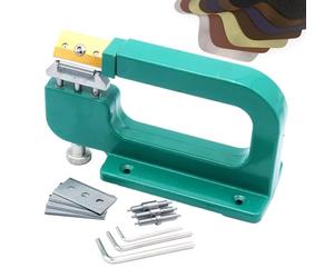 Machine à parer cuir - Acier robuste, manuelle réglable | Outil artisanal coupe fine peau, appareil épluchage précis pour maroquinerie professionnelle et travaux détaillés du cuir végétal ou tanné