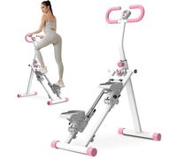 Machine à pas verticale pour salle de sport à domicile - Équipement de fitness cardio pliable avec guidon réglable et écran LCD - Entraînement complet du corps pour homme et femme