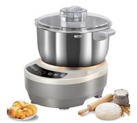 Machine à pâte avec fonction de fermentation, mélangeur de pâte en acier inoxydable 200 W avec minuterie, pour pain, pizza, crêpes, boulettes et levain 5L