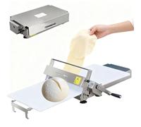 Machine à pâte, épaisseur réglable, en acier inoxydable pour pain, pâte d'amande et pâte feuilletée