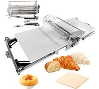 Machine à pâte feuilletée électrique 60 W pour boulangerie | Feuille de pâte pliable avec épaisseur de roulement de 2 à 30 mm, matériau en acier inoxydable et polypropylène | Convient pour les