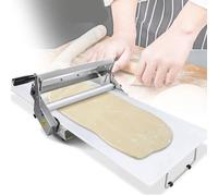 Machine à pâte manuelle pliable pour boulangerie, rouleau à pâte compact en acier inoxydable avec épaisseur réglable pour la fabrication de croissants et de pâtisseries