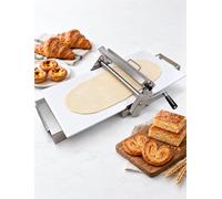 Machine à pâte manuelle, rouleau inox pour pizza et boulangerie | Rouleau réglable pour étaler uniformément la pâte, idéal pour pizza et pâtisserie.