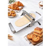 Machine à pâte manuelle, rouleau inox pour pizza et boulangerie | Rouleau réglable pour étaler uniformément la pâte, idéal pour pizza et pâtisserie.