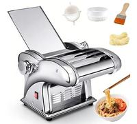 Machine À Pâtes Commerciale en Acier Inoxydable, Fabricant de Nouilles, 8 Épaisseurs Réglables, Coupe-pâte Et Rouleau Entièrement Automatiques pour Pâtes Fraîches Et Raviolis Type 4