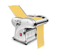 Machine à pâtes électrique, 135 W, laminoir et coupe-pâte. Idéale pour réaliser des raviolis, des wontons et des pâtes. Épaisseur réglable, construction en acier inoxydable. Un indispensable compact