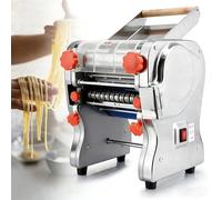 Machine à pâtes électrique 550 W, laminoir à pâte en acier inoxydable 304 avec couvercle de sécurité, coupe-nouilles automatique pour raviolis maison et spaghettis frais, moteur de qualité professio