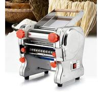 Machine À Pâtes Électrique Commerciale En Acier Inoxydable 550W Préparation Automatique Avec Rouleau Épaisseur Réglable 0,5-20mm Pour Nouilles/Spaghetti/Lasagnes(180)