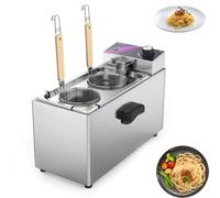 Machine À Pâtes Électrique De 2000 W, Avec 2 Paniers À Pâtes, Tube De Circulation À Chauffe Rapide, Température Réglable De 30 °c À 110 °c, Idéale Pour Les Restaurants Et Les Snacks.
