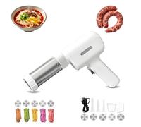 Machine à pâtes électrique Idiyappam, machine à pâtes portable sans fil 5 en 1, presse à trémie automatique pour saucisses Spaghetti Linguine, nettoyage facile, usage domestique