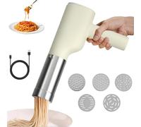 Machine À Pâtes Électrique Idiyappam/machine À Pâtes, Presse À Pâtes Sans Fil Portable 1500 Mah avec 5 Options, Acier Inoxydable 304, Outils de Cuisine Polyvalents À Pression Rapide 20S Pour