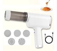 Machine À Pâtes Électrique Idiyappam/machine À Pâtes, Presse À Pâtes Sans Fil Portable 1500 Mah avec 5 Options, Pression Rapide 30 S, Opération À Une Touche, Outils de Cuisine Polyvalents Pour white