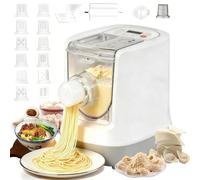 Machine à pâtes électrique, machine à nouilles automatique 260W avec 12 types de pâtes, capacité de 500g, mélangeur de pâte multi-angle, extrudeuse à pâtes facile à nettoyer pour spaghetti