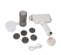 Machine à pâtes électrique portable, machine automatique de fabrication de nouilles rechargeable par USB, appareil portable pour préparer des ramen et des spaghettis, livré avec 8 (Blanche)