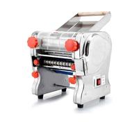 Machine à pâtes électrique professionnelle 2 en 1, machine à pâtes automatique avec épaisseur réglable, laminoir à pâte en acier inoxydable de 550 W pour raviolis frais, spaghettis et autres prépara