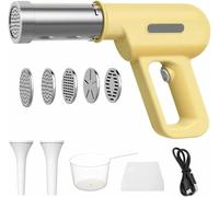 Machine à pâtes en acier inoxydable - avec 5 moules nouilles, extrudeuse for usage domestique/commercial, facile nettoyer et utiliser