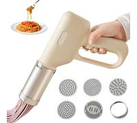 Machine À Pâtes Et Idiyappam Électrique, Presse À Pâtes Portable Sans Fil avec 5 Feuilles de Pâte, Batterie Longue Durée, Outils de Cuisine Polyvalents pour Spaghettis/fettuccines Préparés
